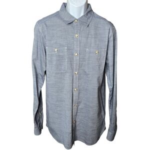 The North Face Mens Outdoors Button Down Shirt Size L Montgomery High Rise Gray